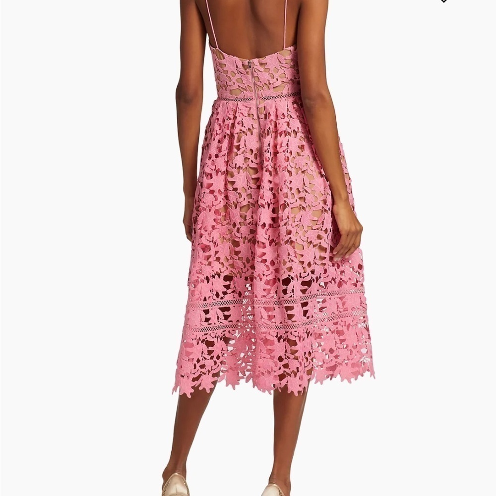 Sistaress Practical Lace Pattern Dress in Blush - Picture 3 of 13